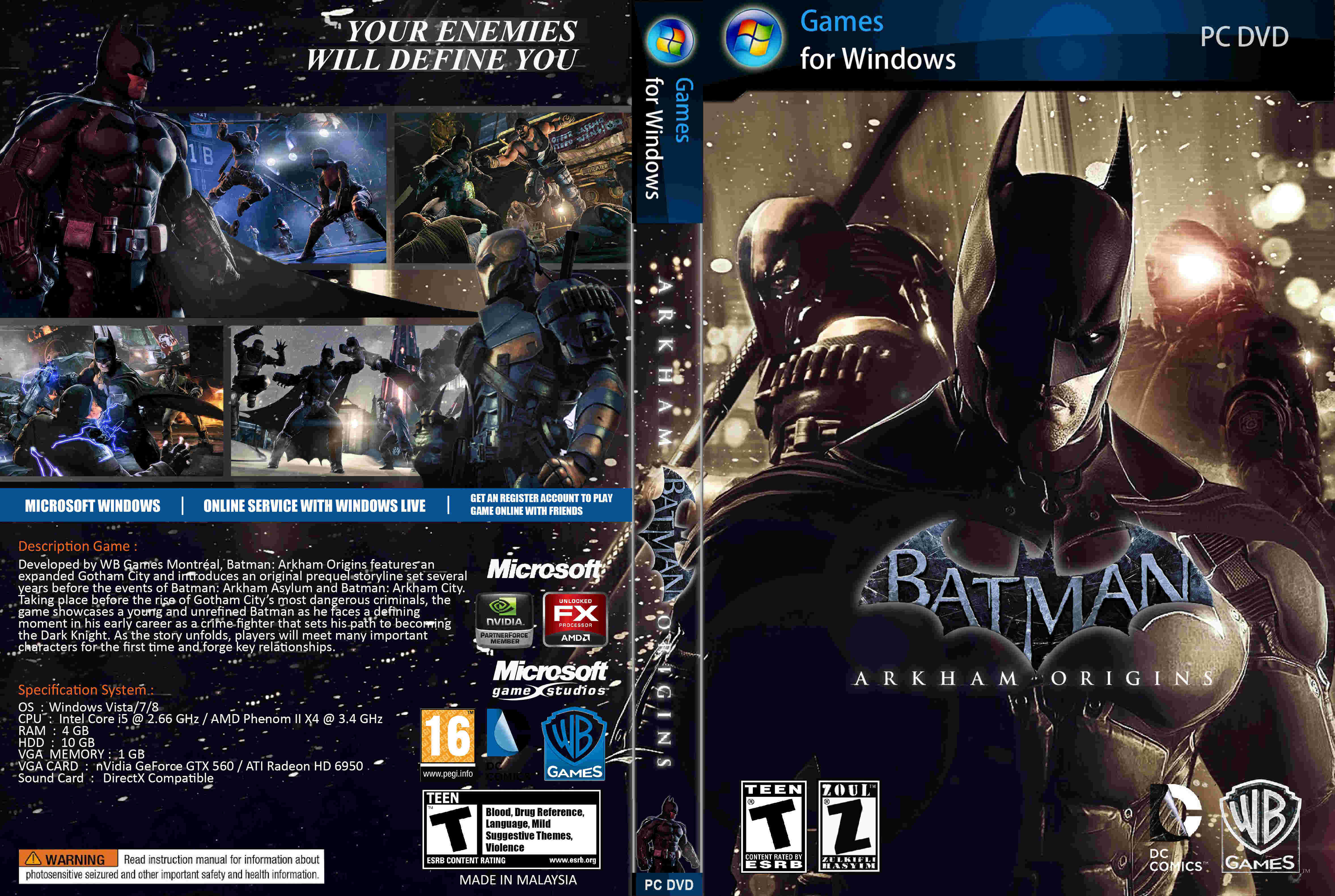 Batman Arkham Origins (5dvd) .